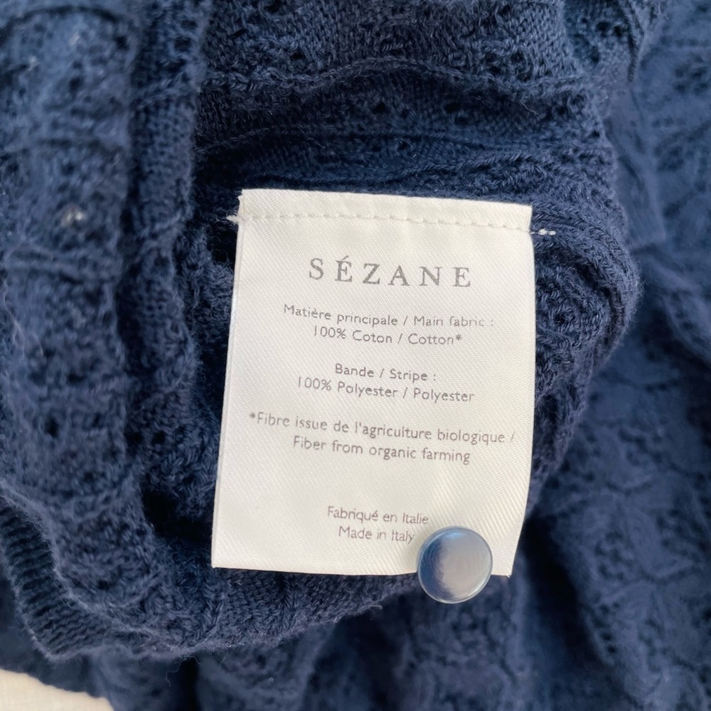 Sezane Adela Cardigan, Navy, M - Picture 6 of 6